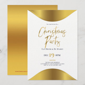 Uitnodiging voor gouden kerstfeestdag