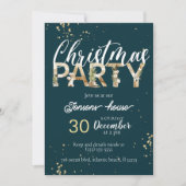 Uitnodiging voor gouden Kerstnacht (Voorkant)