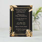 Uitnodiging voor goudkerstfeestjes (Staand voorkant)