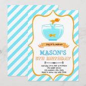 Uitnodiging voor goudvisfeest (Voorkant / Achterkant)