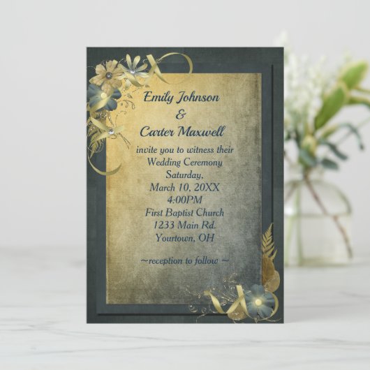  uitnodiging voor goudweddenschappen (Staand voorkant)