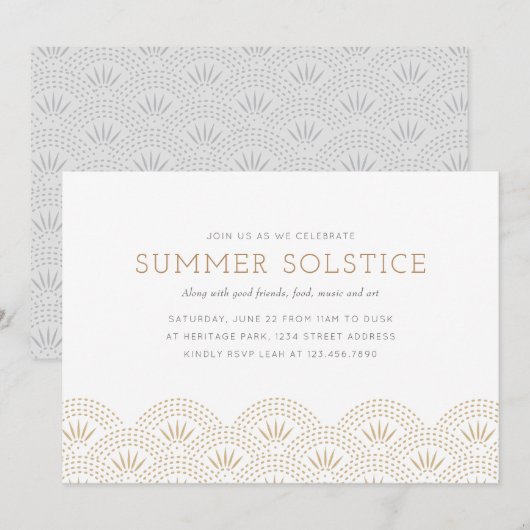 Uitnodiging voor goudzomerse feestdag (Voorkant / Achterkant)