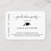 Uitnodiging voor graduatiepartij Invoegen Informatiekaartje (Voorkant)