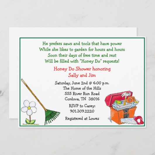 Uitnodiging voor grassen en tuinen (Voorkant / Achterkant)