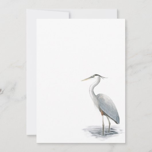 Uitnodiging voor Great Blue Heron (Voorkant)