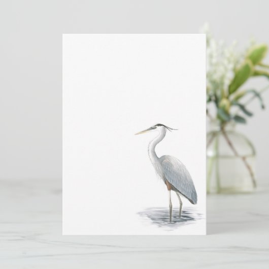 Uitnodiging voor Great Blue Heron (Staand voorkant)