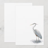 Uitnodiging voor Great Blue Heron (Voorkant / Achterkant)
