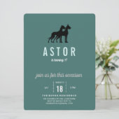 Uitnodiging voor Great Dane Birthday (Staand voorkant)