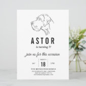 Uitnodiging voor Great Dane Birthday (Staand voorkant)