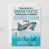 Uitnodiging voor Great White Shark Birthday Party (Voorkant)