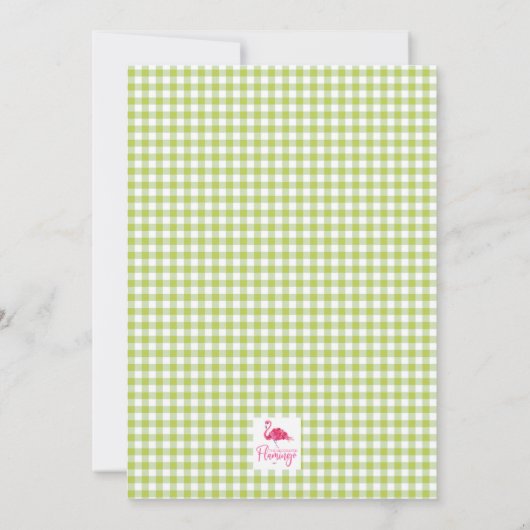 Uitnodiging voor Green Gingham Christmas Cookie Ex (Achterkant)