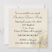 Uitnodiging voor Green Gold Star-kerstfeestvieren (Achterkant)