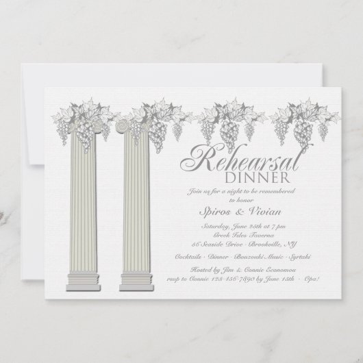 Uitnodiging voor Griekse affaire (Voorkant)