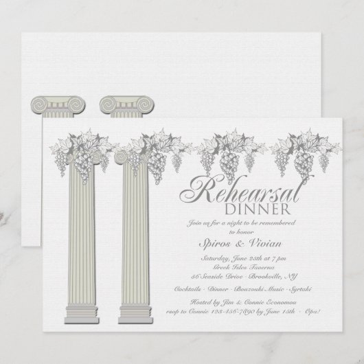 Uitnodiging voor Griekse affaire (Voorkant / Achterkant)