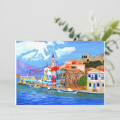 Uitnodiging voor Griekse kust (Staand voorkant)