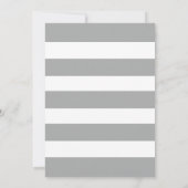 Uitnodiging voor grijs en blauw Baby shower (Achterkant)