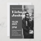 Uitnodiging voor grijze Tone Wedding (Voorkant)