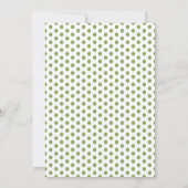 Uitnodiging voor groen baby shower van bosdieren (Achterkant)