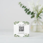 Uitnodiging voor groen QR-code Foto RSVP-behuizing Informatiekaartje (Staand voorkant)