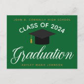 Uitnodiging voor groene Afstuderen voor aangepaste (Voorkant)