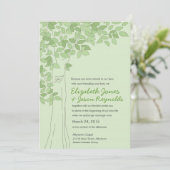 Uitnodiging voor groene bomen (Staand voorkant)