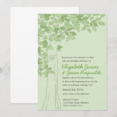 Uitnodiging voor groene bomen (Voorkant / Achterkant)