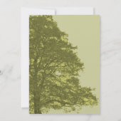 Uitnodiging voor groene boombruiloft (Achterkant)