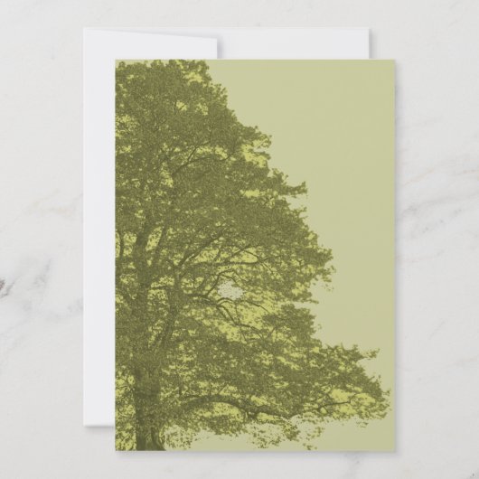 Uitnodiging voor groene boombruiloft (Achterkant)
