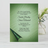 Uitnodiging voor groene bruiloft (Staand voorkant)