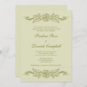 Uitnodiging voor groene bruiloft (Voorkant / Achterkant)