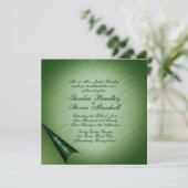Uitnodiging voor groene bruiloft (Staand voorkant)