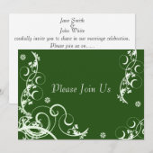 Uitnodiging voor groene bruiloft (Voorkant / Achterkant)