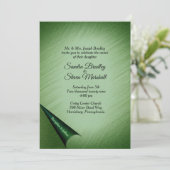 Uitnodiging voor groene bruiloft (Staand voorkant)