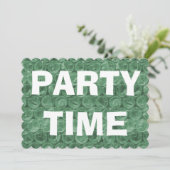 Uitnodiging voor groene bubbelfolie (Staand voorkant)