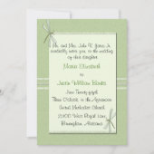Uitnodiging voor groene dragonfly Wedding (Voorkant)