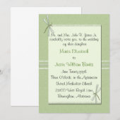 Uitnodiging voor groene dragonfly Wedding (Voorkant / Achterkant)