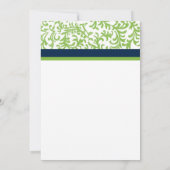 Uitnodiging voor groene en blauwe bruiloft (Achterkant)