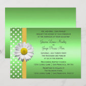 Uitnodiging voor groene en gele huwelijken (Voorkant / Achterkant)