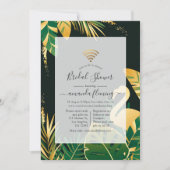 Uitnodiging voor groene en Gold Tropical Virtual S (Voorkant)
