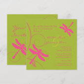 Uitnodiging voor groene en roze trek (Voorkant / Achterkant)