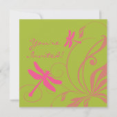 Uitnodiging voor groene en roze trek (Achterkant)