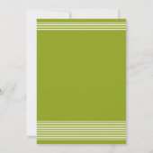 Uitnodiging voor groene en witte bruiloften (Achterkant)