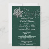 Uitnodiging voor groene en zilverwinter Vrijgezell (Voorkant)