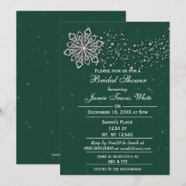 Uitnodiging voor groene en zilverwinter Vrijgezell