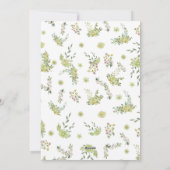 Uitnodiging voor groene Floral Wedding (Achterkant)
