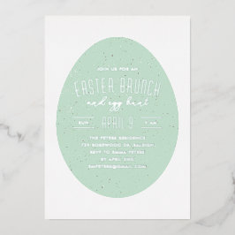 Uitnodiging voor groene gevreesde eitjes bij paasj