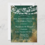 Uitnodiging voor Groene gouden Lichten Jubileum<br><div class="desc">Een zeer gekleurde uitnodiging voor een groene bruiloft met een gouden faux metallische ondergrond met feestelijke ophanging. Ideaal voor verjaardagen met mijlpalen zoals 5th,  10th,  15th,  20th,  25th,  30th,  35th,  40th,  45th,  50th,  55th,  60th ... of elk jaar!</div>