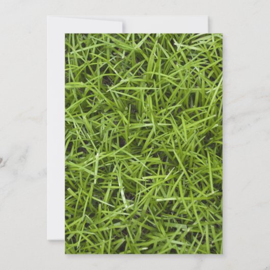 Uitnodiging voor groene grass Backyard Party (Achterkant)