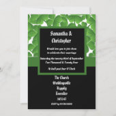 Uitnodiging voor groene Ierse sjamrock bruiloft (Voorkant)