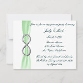 Uitnodiging voor Groene Infinity Wedding Engagemen (Voorkant)